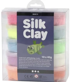 Silk Clay 10 x 40 gr - Neonvärit