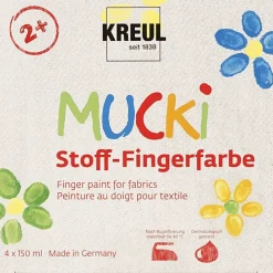 Sormi- & tekstiilimaali 150 ml - Perusvärit, 4 kpl