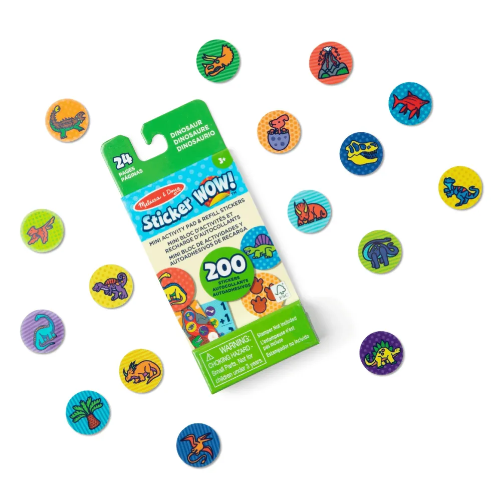 Sticker WOW! -täyttösetti - Dinosaurus, 200 kpl