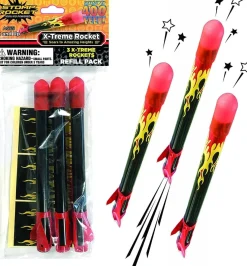 Stomp Rocket tarvikkeet - X-Treme raketit, 3 kpl