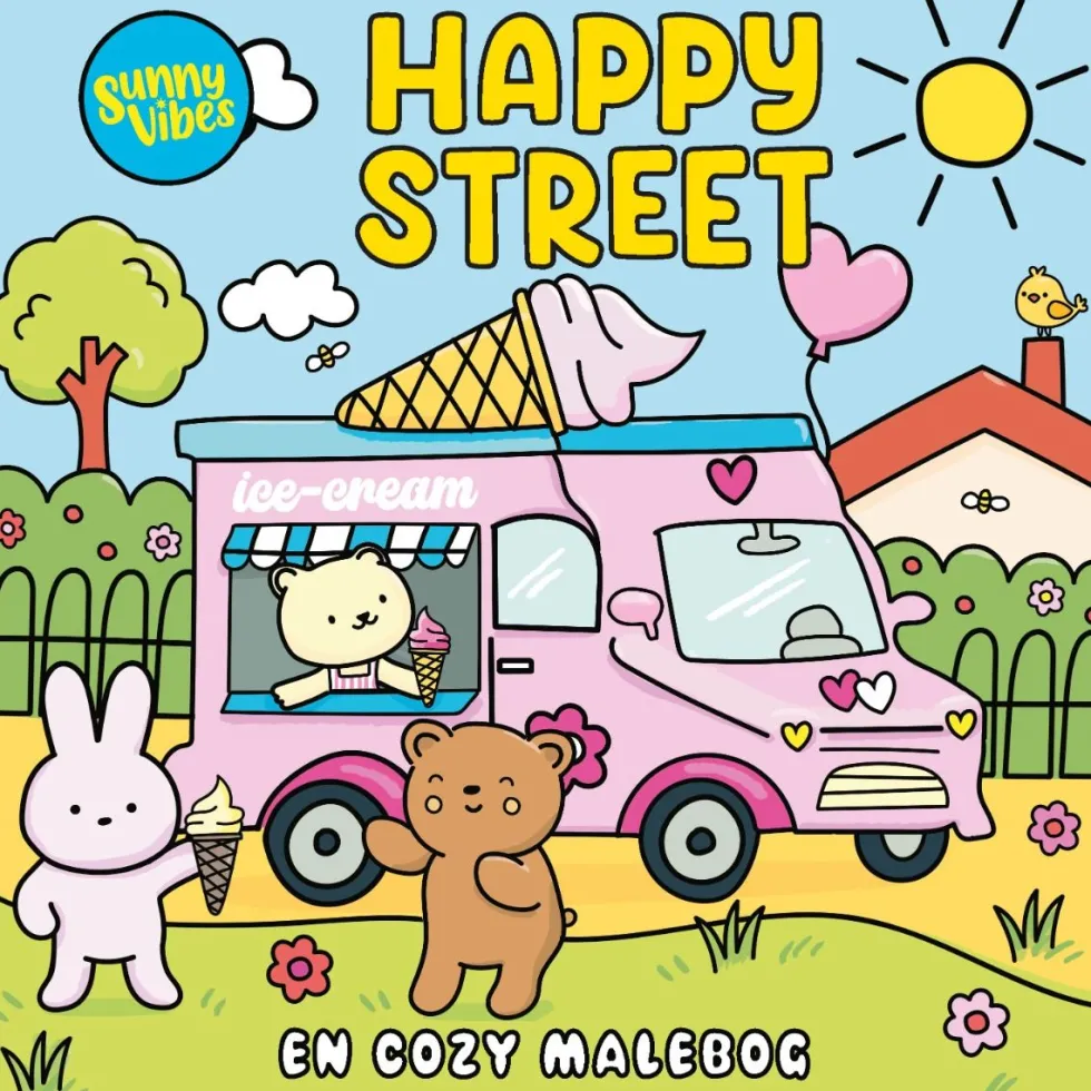 Sunny Vibes -värityskirja - Happy Street