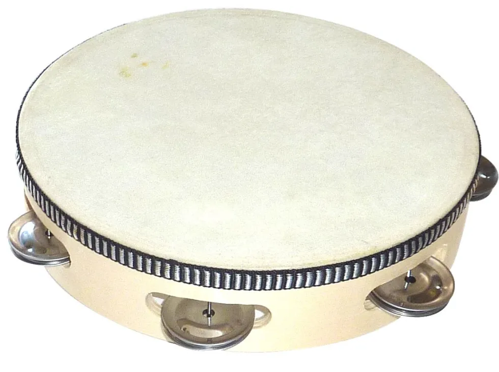 Tamburiini, nahkainen, halkaisija 20 cm