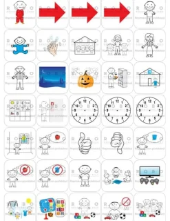 Time Timer - Magneetti piktogrammit, Arkirutiinit
