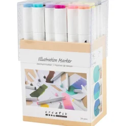 Twin Markers - Luonto & Pastelli, 24 kpl