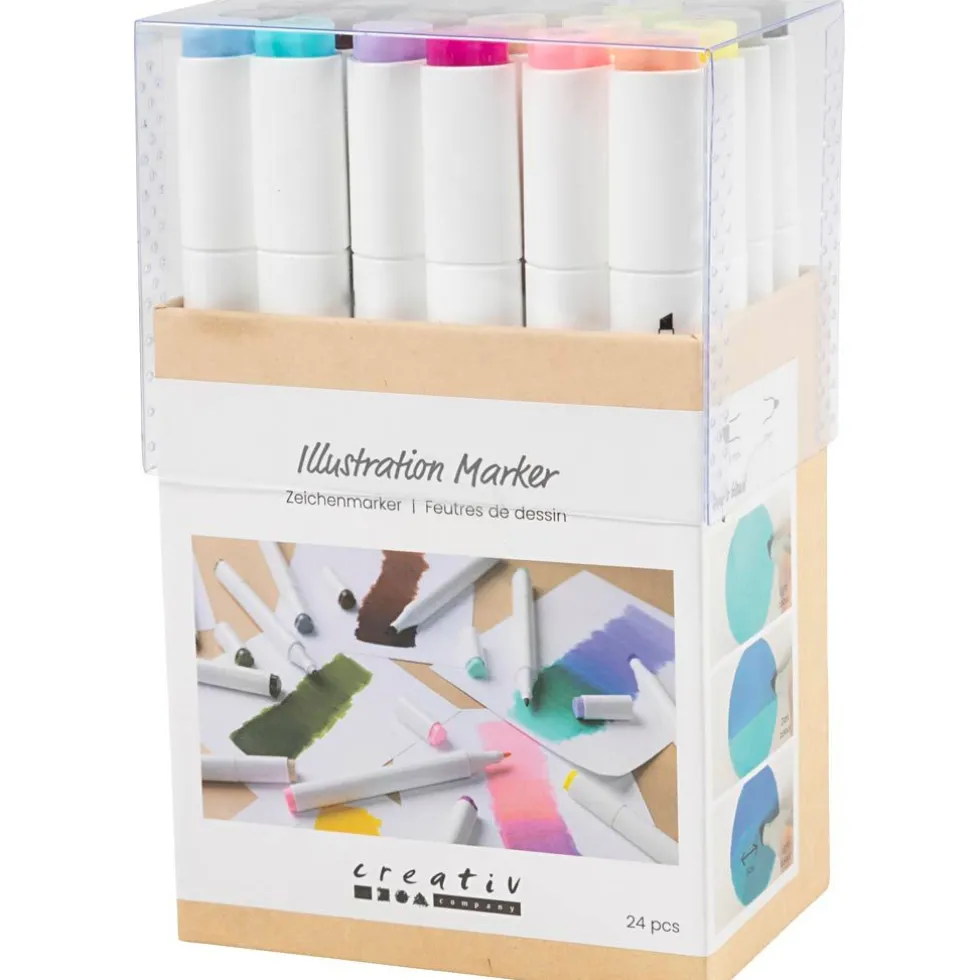 Twin Markers - Luonto & Pastelli, 24 kpl
