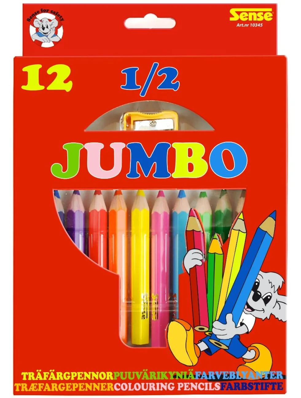 Värikynät 1/2 Jumbo 12 kpl