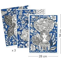 Väritettävät alustat - Kukat, 3 kpl