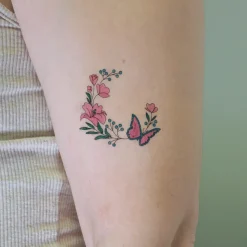 Väritettävät tatuoinnit – Flower Power