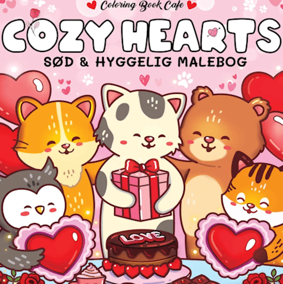 Värityskirja - Cozy Hearts